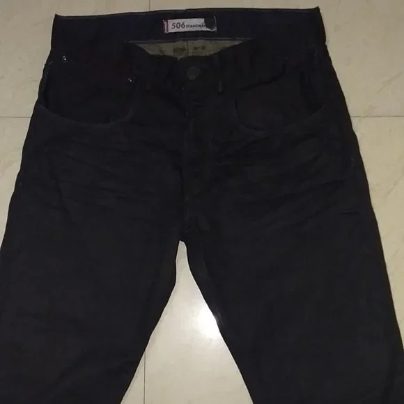 Original Levi's 506 standard Jeans solid 🖤 black Jeans - Picture 4 of 16